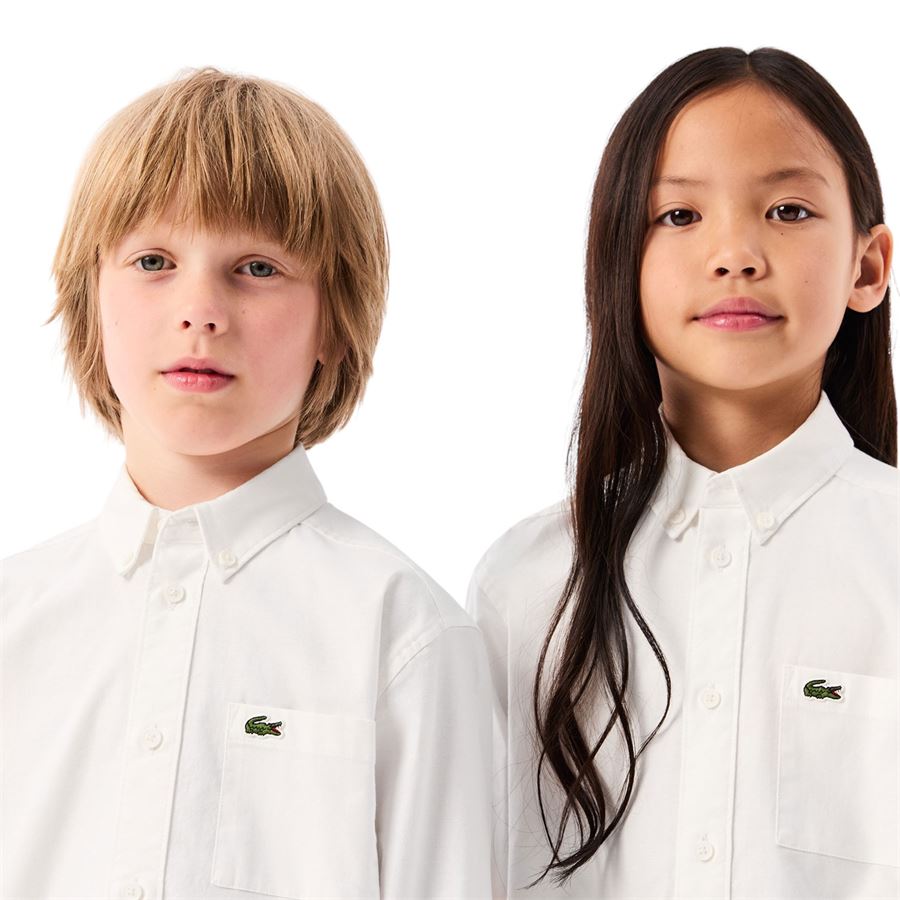 Camicia manica lunga Oxford con tasca sul petto da bambino Lacoste | CJ5296001