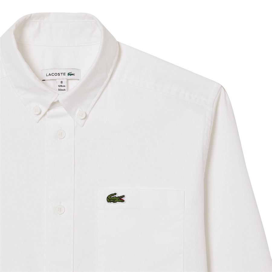 Camicia manica lunga Oxford con tasca sul petto da bambino Lacoste | CJ5296001
