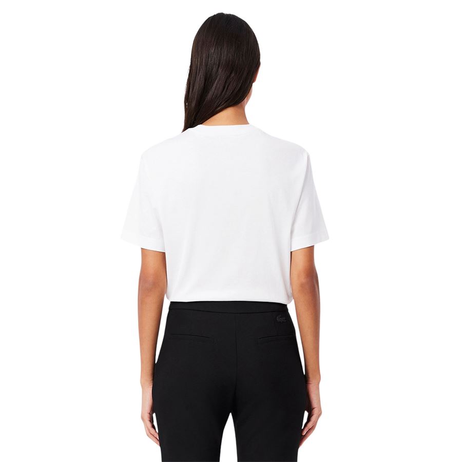 T-shirt a manica corta da donna in morbido cotone relaxed fit Lacoste | TF7215001