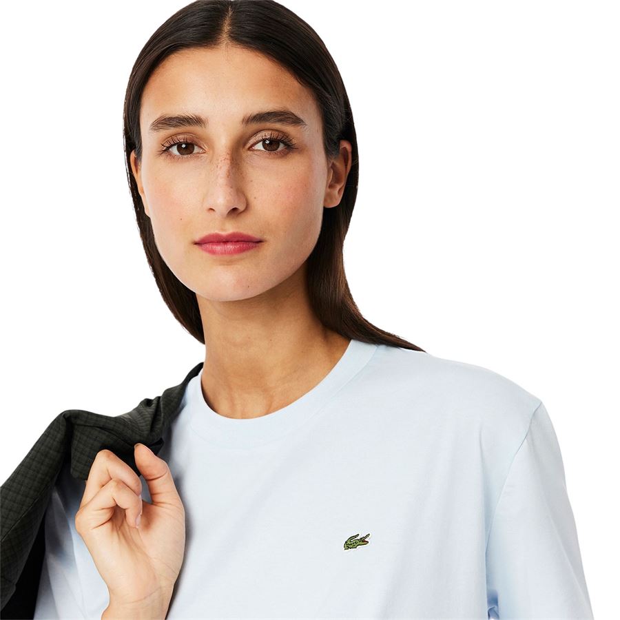 T-shirt a manica corta da donna in morbido cotone relaxed fit Lacoste | TF7215T01