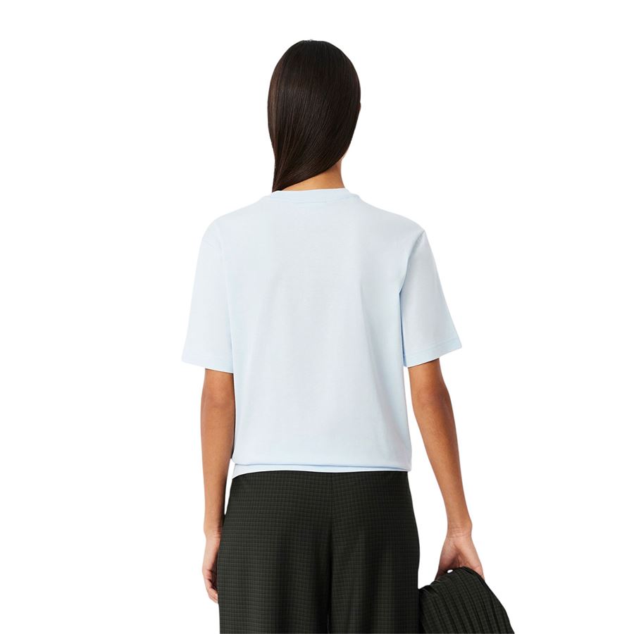 T-shirt a manica corta da donna in morbido cotone relaxed fit Lacoste | TF7215T01