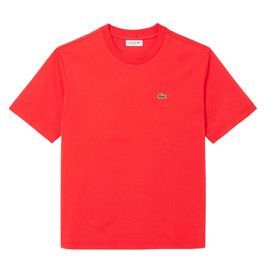 T-shirt a manica corta da donna in morbido cotone relaxed fit Lacoste | TF7215ZBG