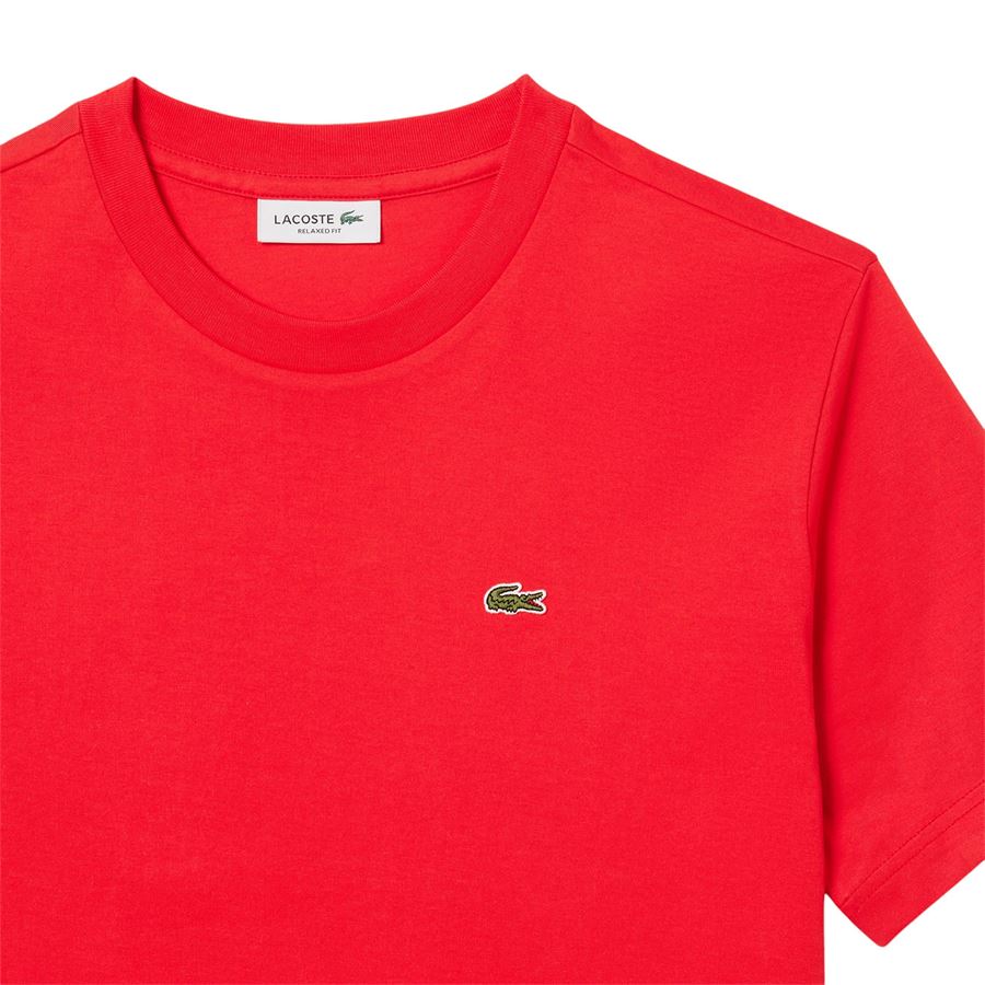 T-shirt a manica corta da donna in morbido cotone relaxed fit Lacoste | TF7215ZBG