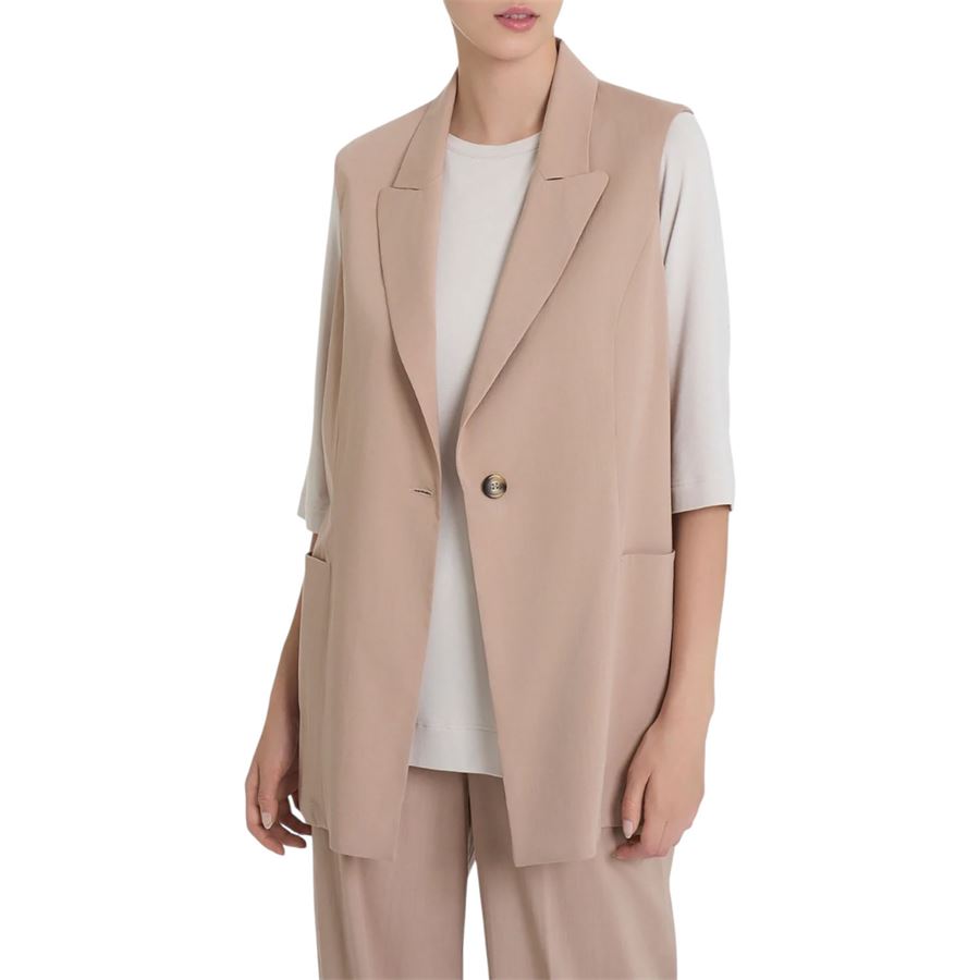 Gilet lungo in Super Natural da donna Ragno | DP79GLB29
