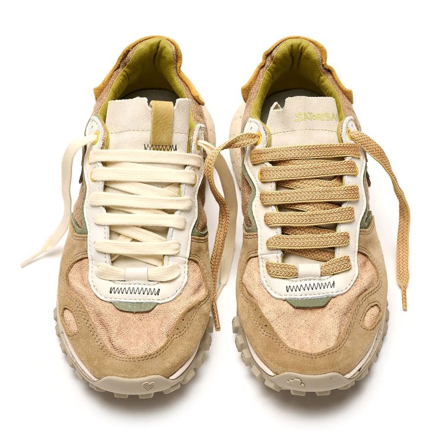 Chacrona Metta lino Whitewisp sneakers da uomo Satorisan | 110117ABROWN