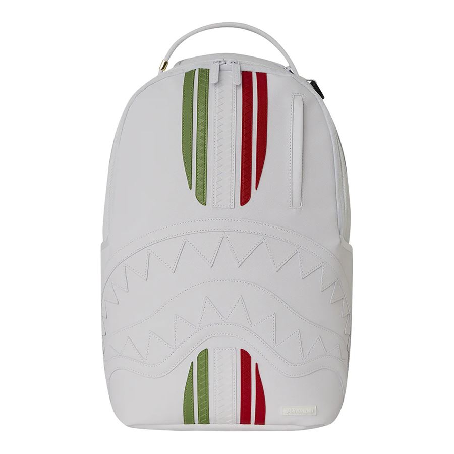 Italy Racing Stripes Backpack White zaino Sprayground | 910B6806NSZ