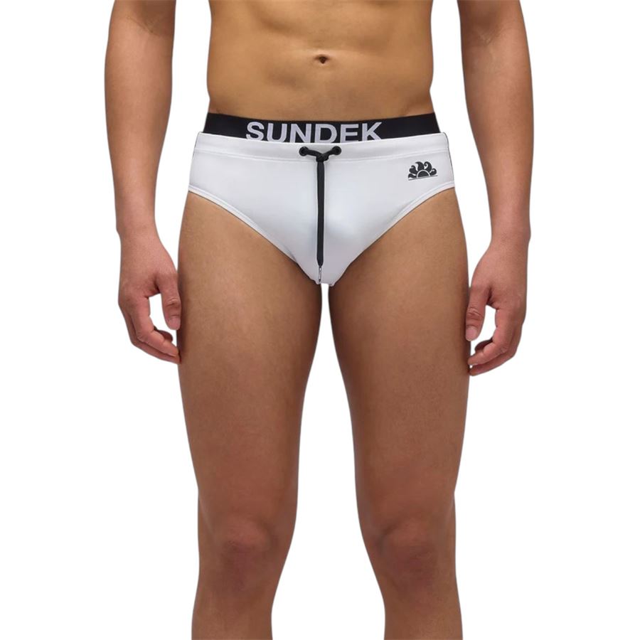 Costume mare a slip da uomo con elastico e logo Sundek | M309SSL300003901