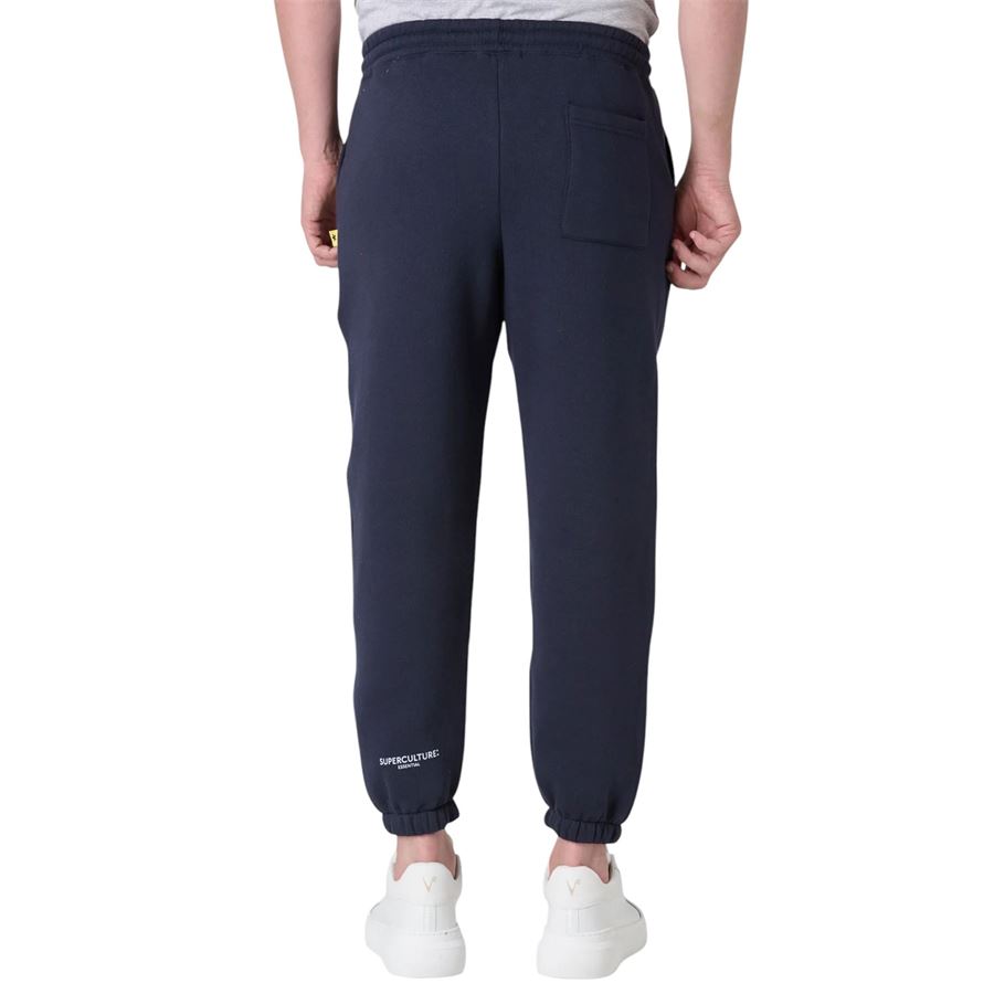 JOG pantalone tuta in felpa con elastico alla caviglia da uomo Superlculture | JOGBLU