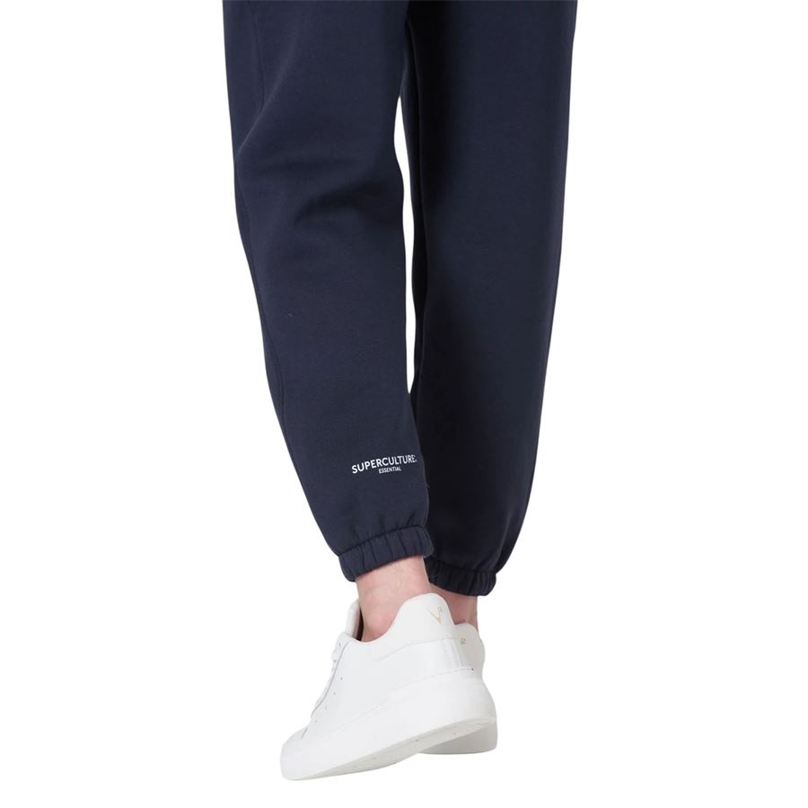 JOG pantalone tuta in felpa con elastico alla caviglia da uomo Superlculture | JOGBLU