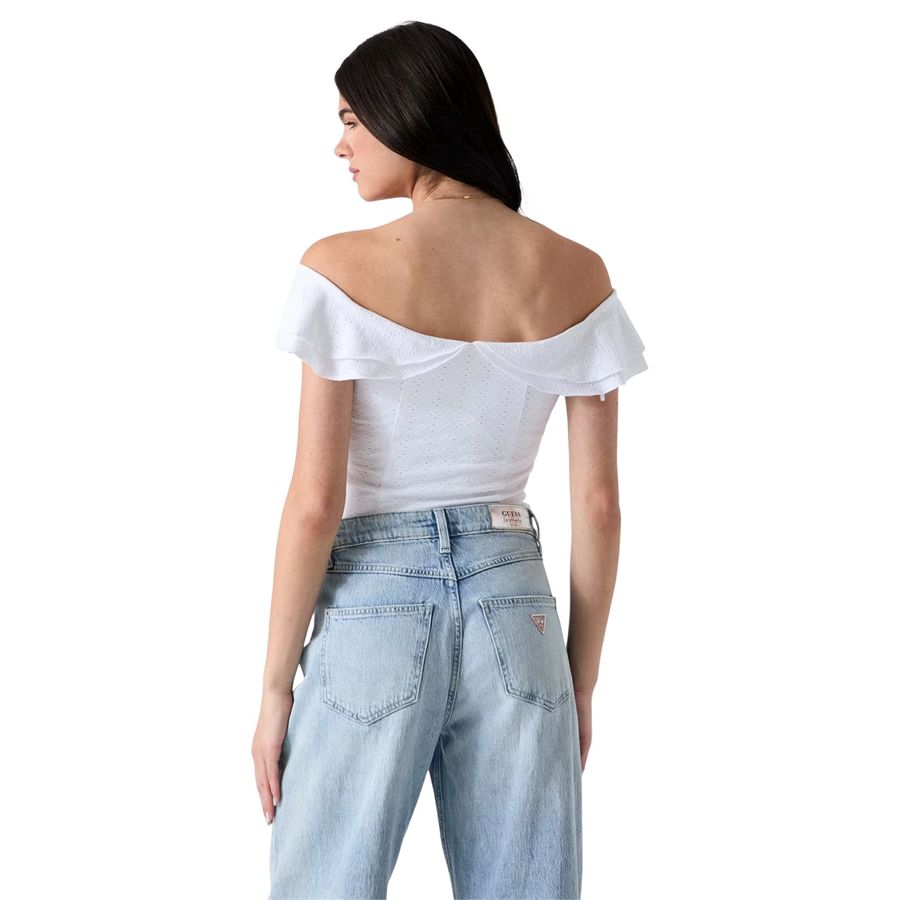 Off shoulder teodolinda top canotta da donna Guess | W6GP23/K3106G011